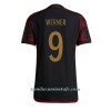 Camiseta de fútbol Alemania Timo Werner 9 Segunda Equipación Mundial 2022 - Hombre